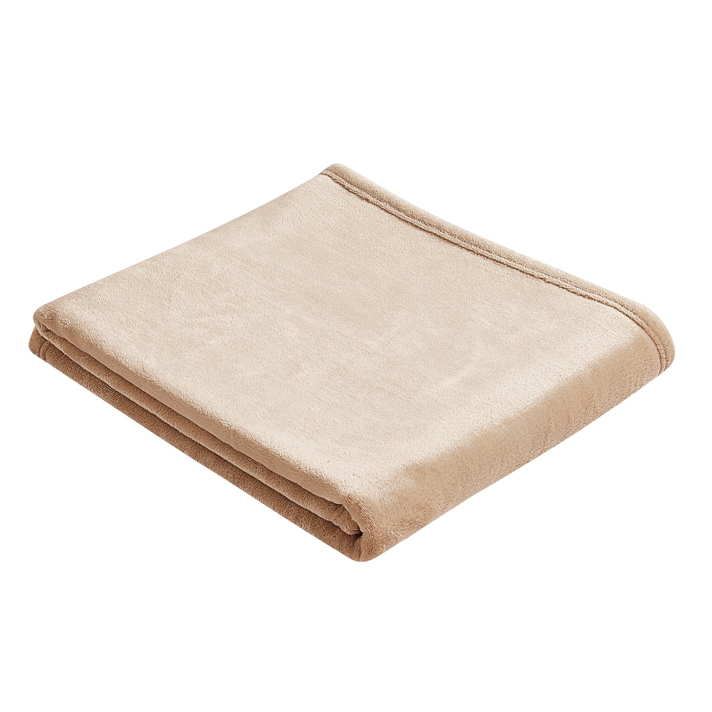 Classic Solid Fleece Throw - Linen