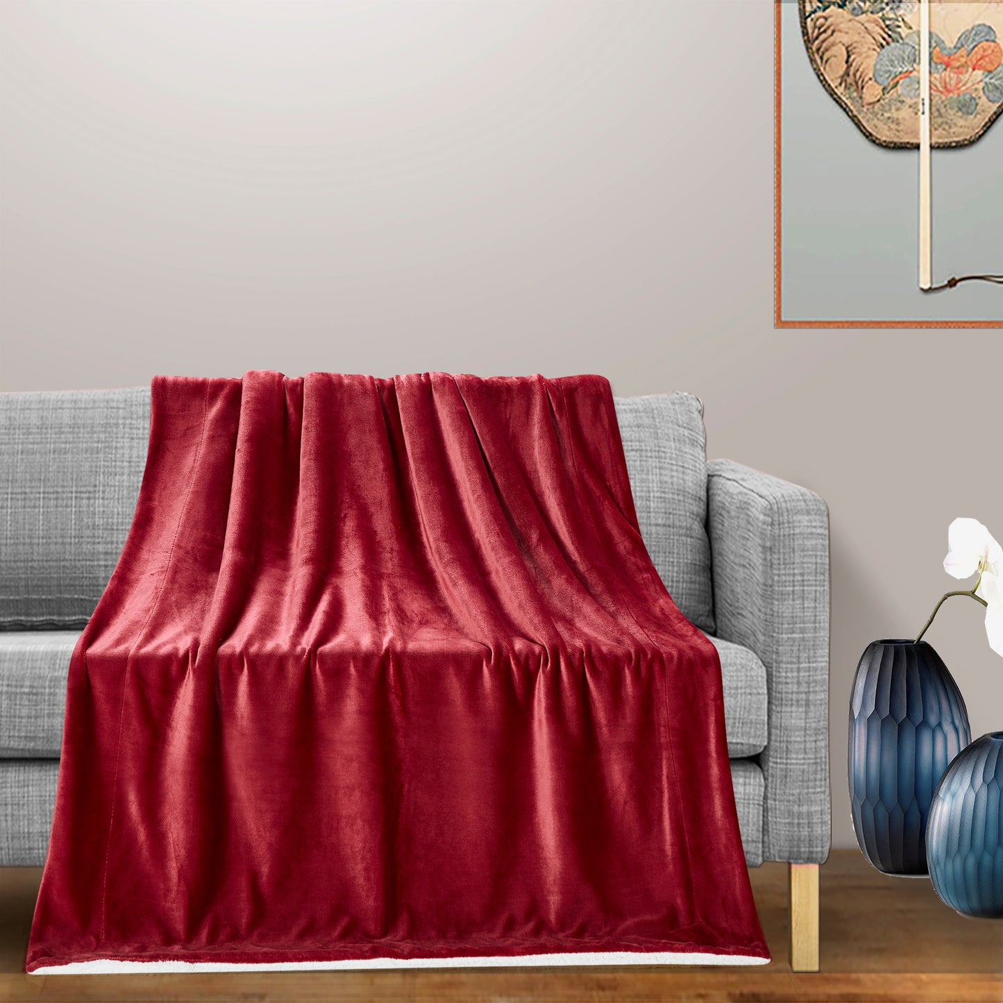 Classic Sherpa Throw - Merlot