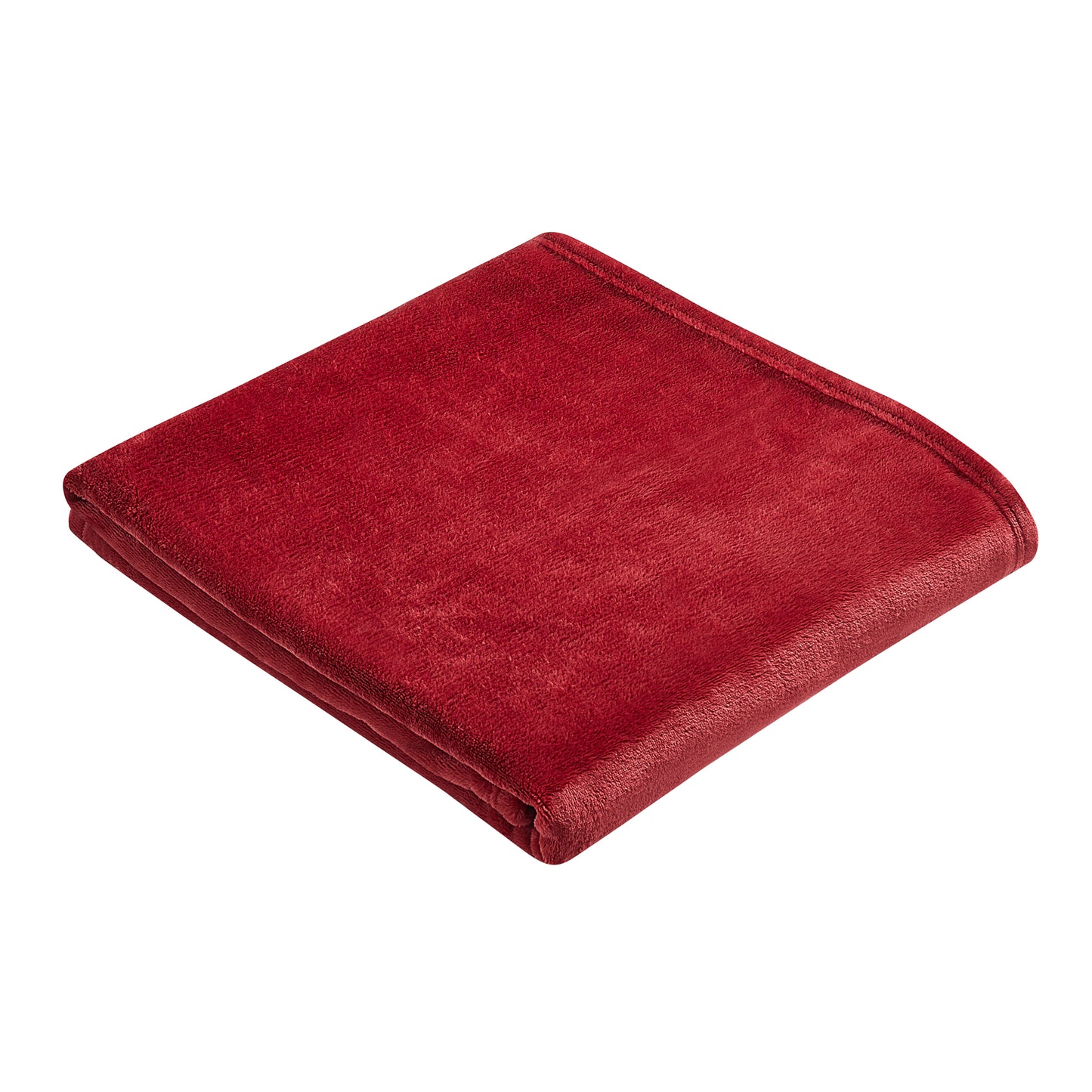 Classic Solid Fleece Throw - Merlot