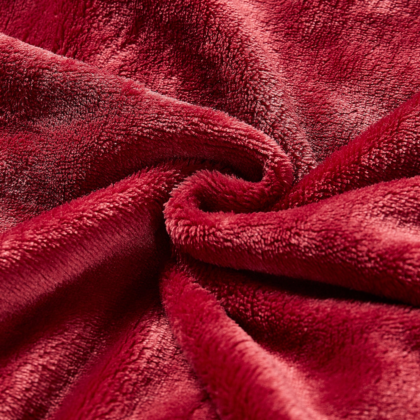 Classic Solid Fleece Throw - Merlot