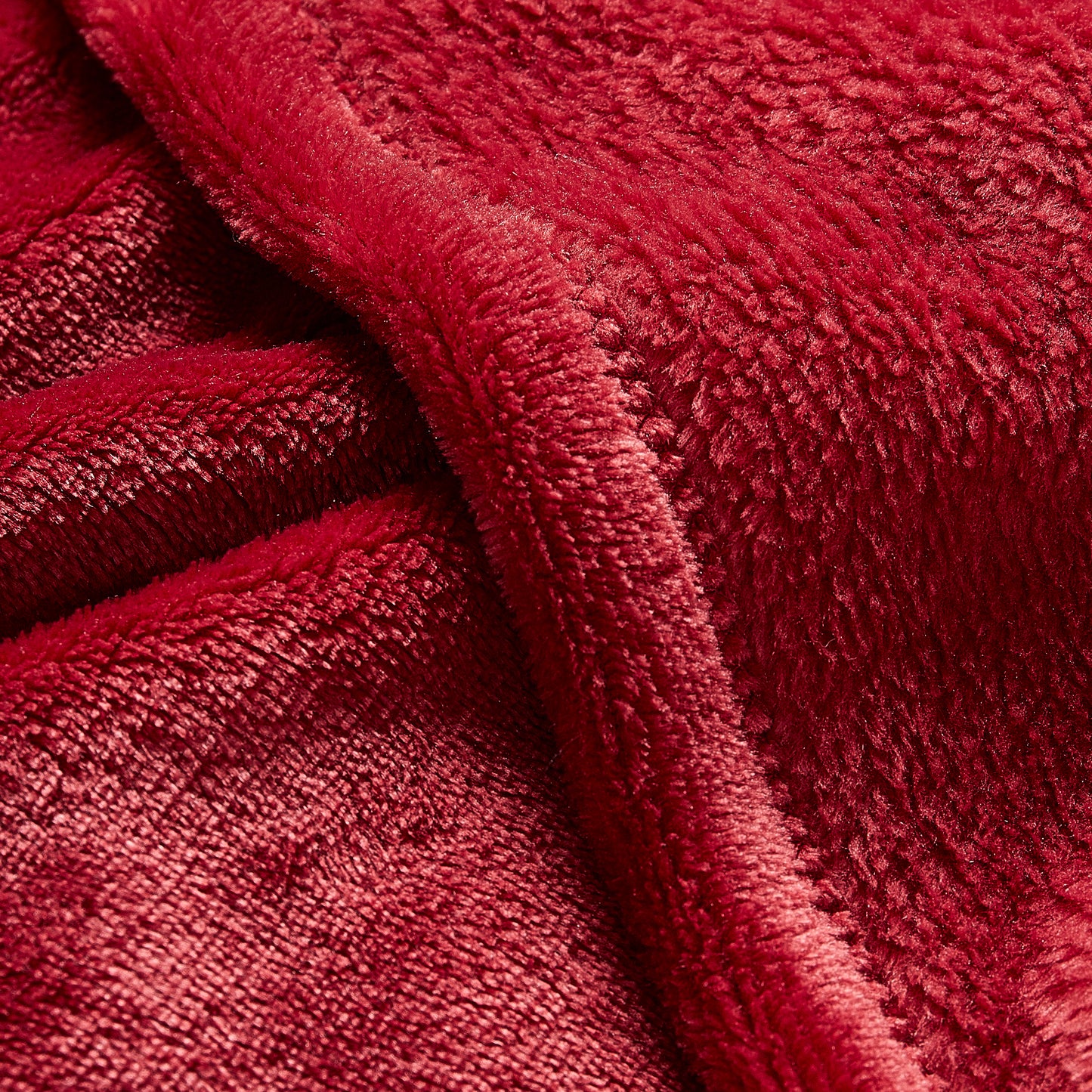 Classic Solid Fleece Throw - Merlot