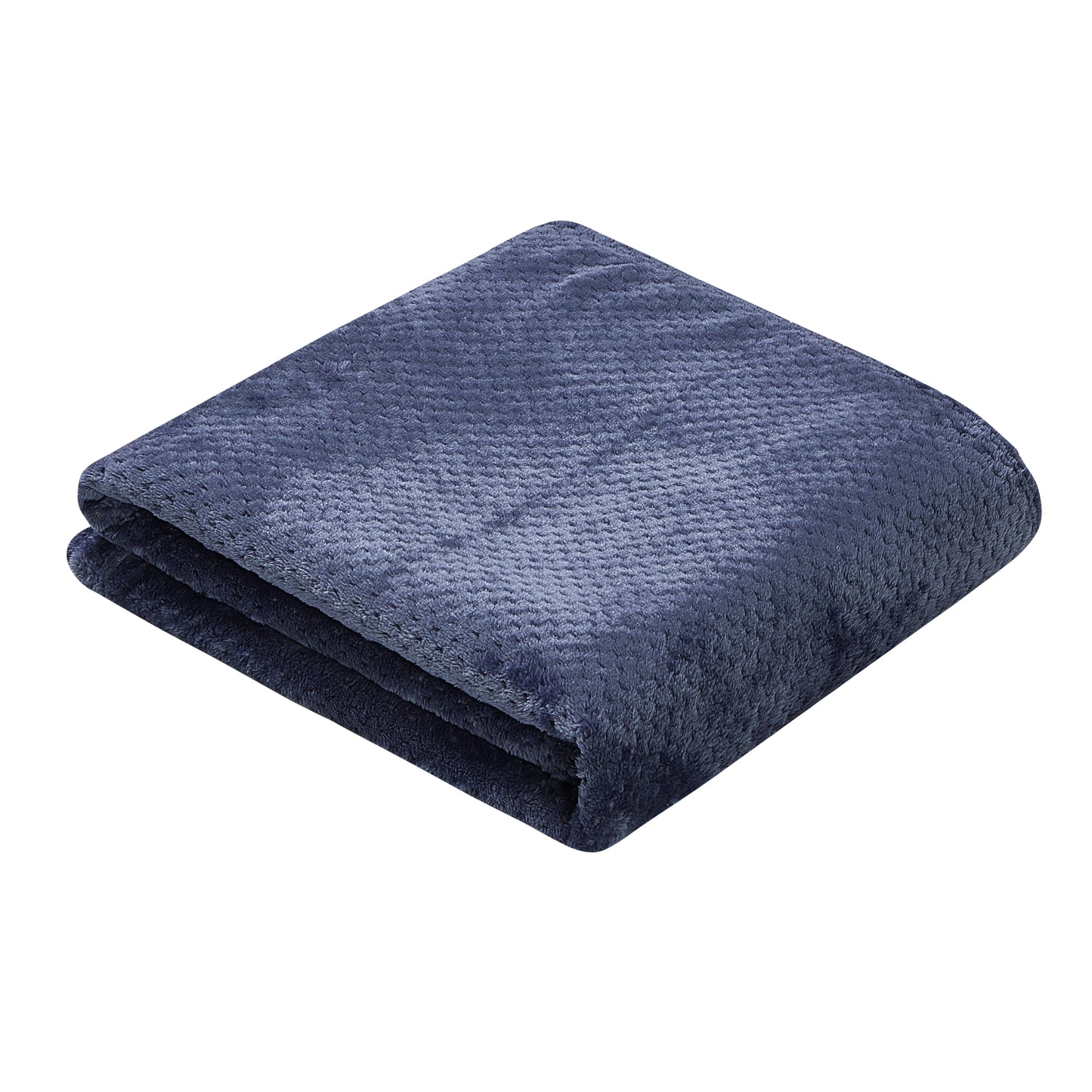Classic Textured Fleece Throw - Midnight