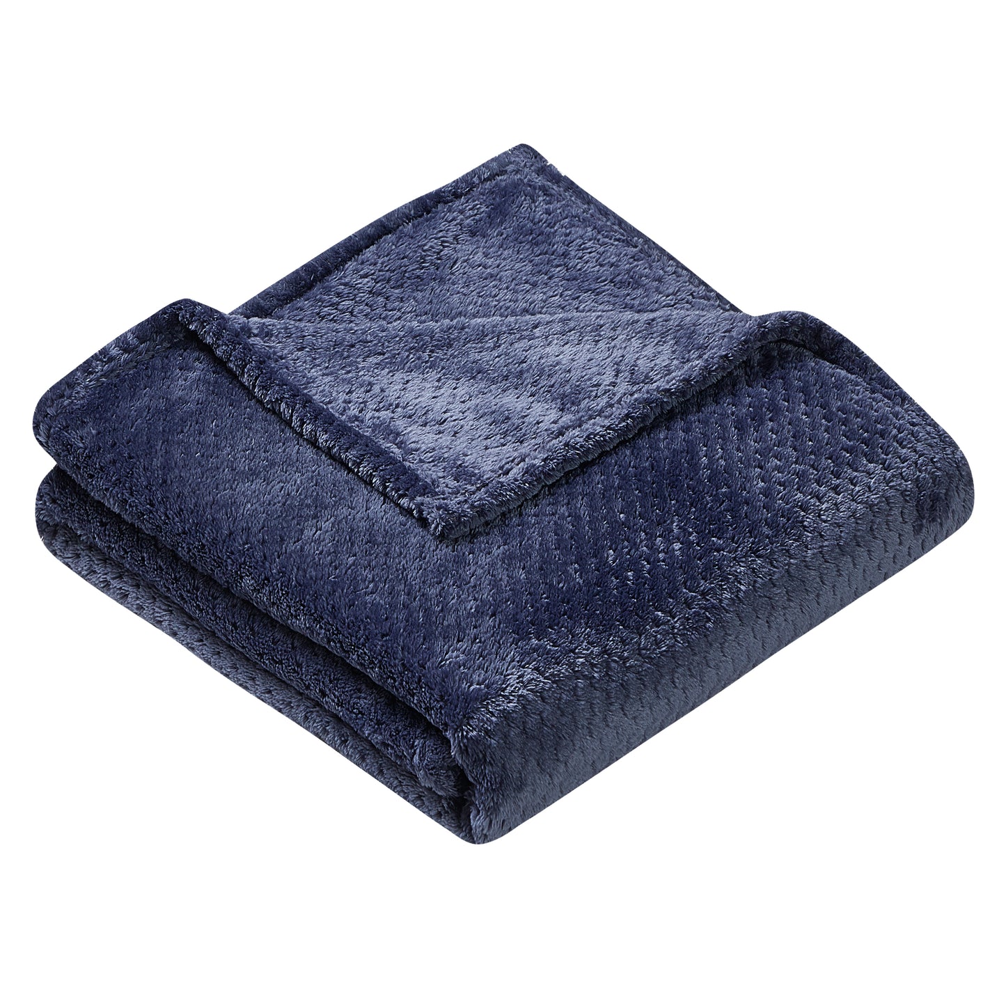 Classic Textured Fleece Throw - Midnight