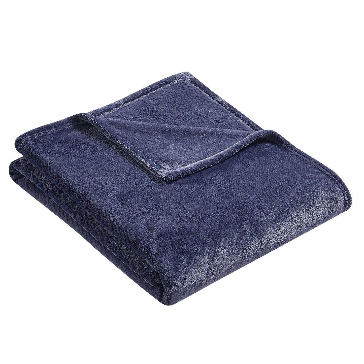Classic Solid Fleece Throw - Midnight