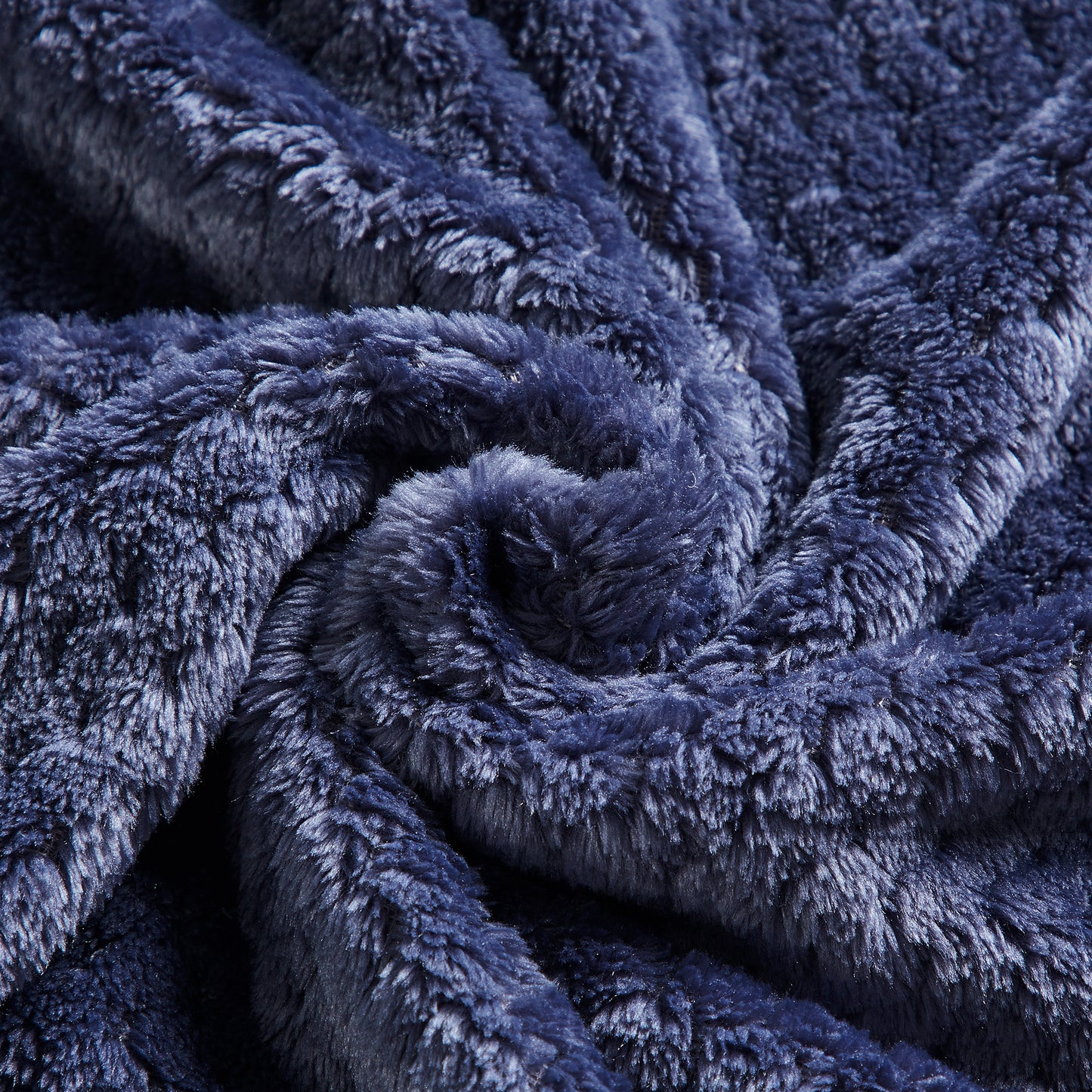 Classic Textured Fleece Throw - Midnight