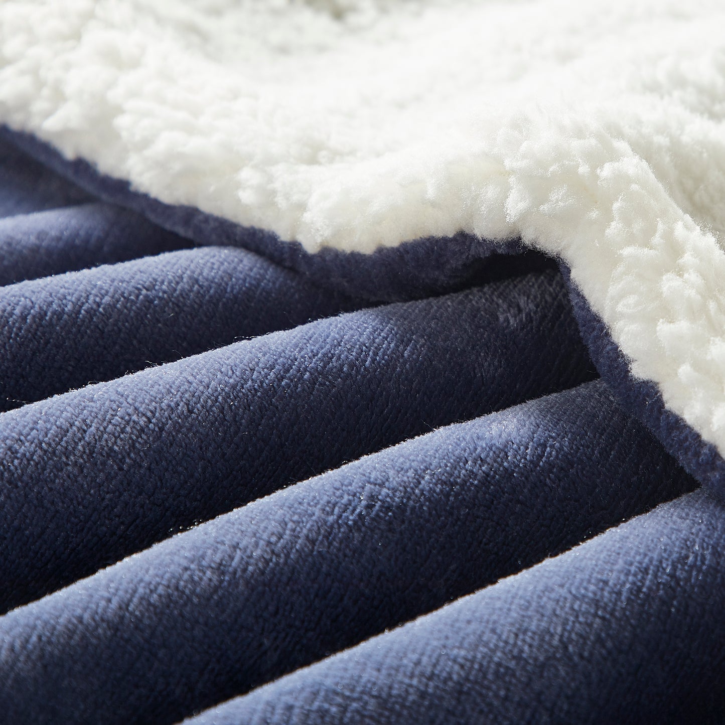 Classic Sherpa Throw - Midnight
