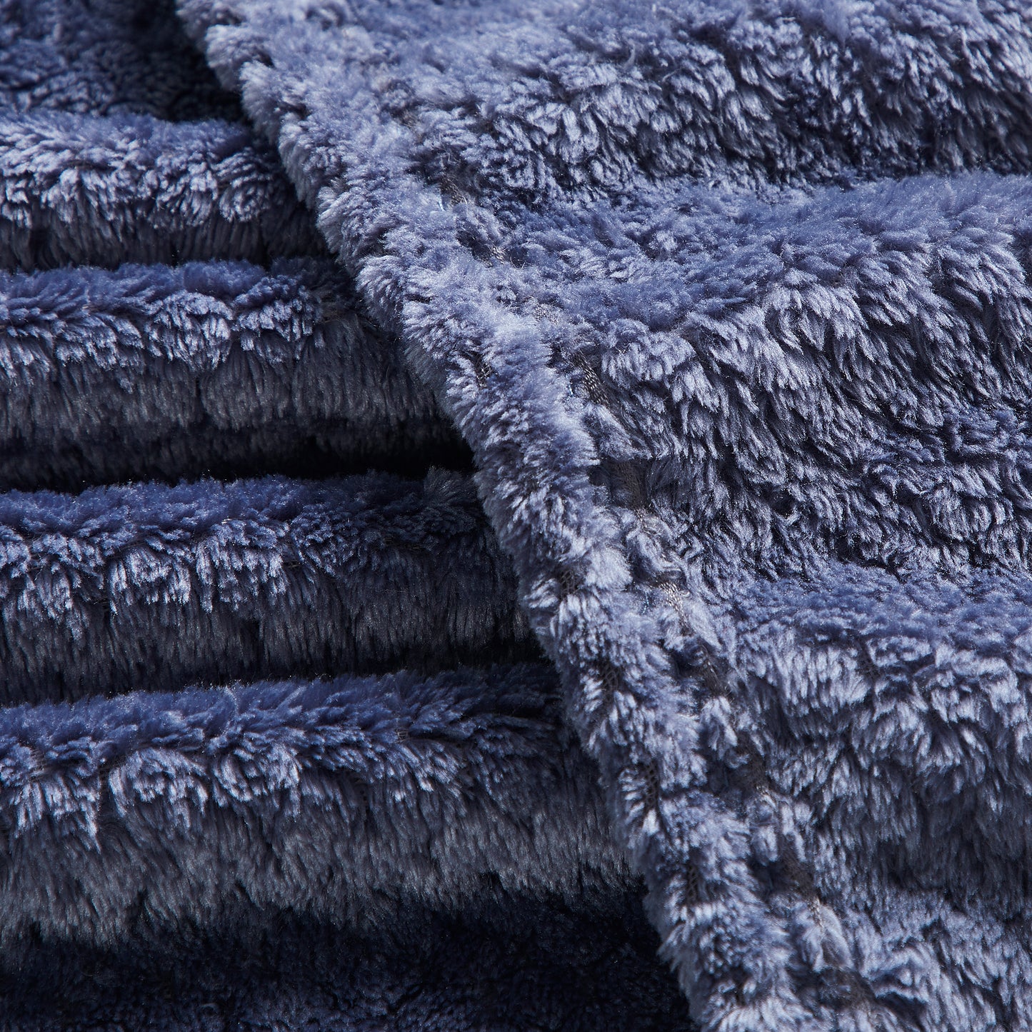Classic Textured Fleece Throw - Midnight