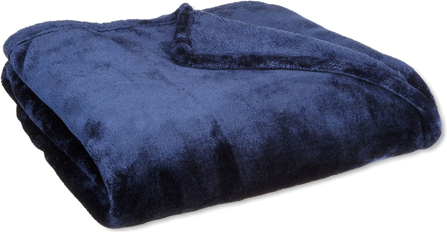 Thesis Cashmere Plush Throw - Navy
