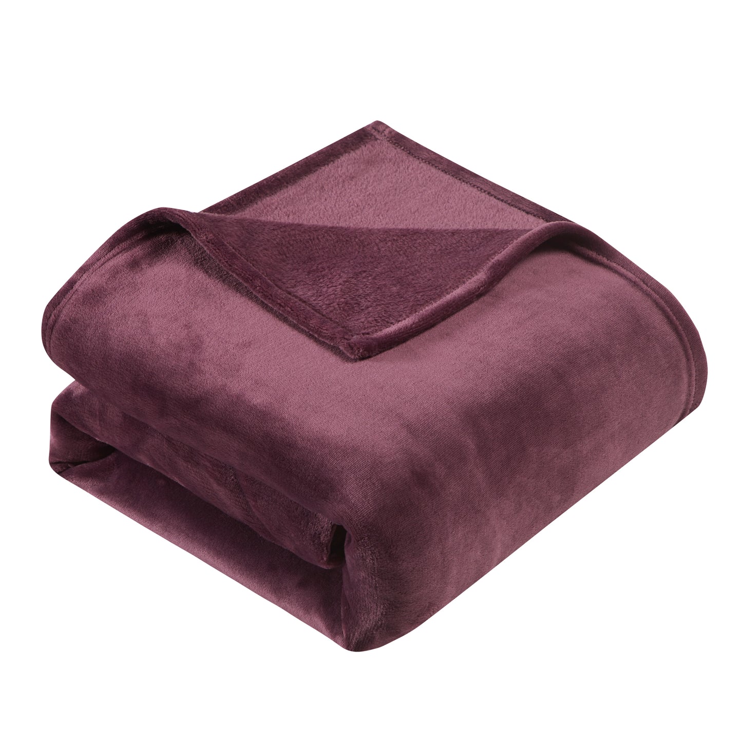 Classic Solid Fleece Blanket - Plum