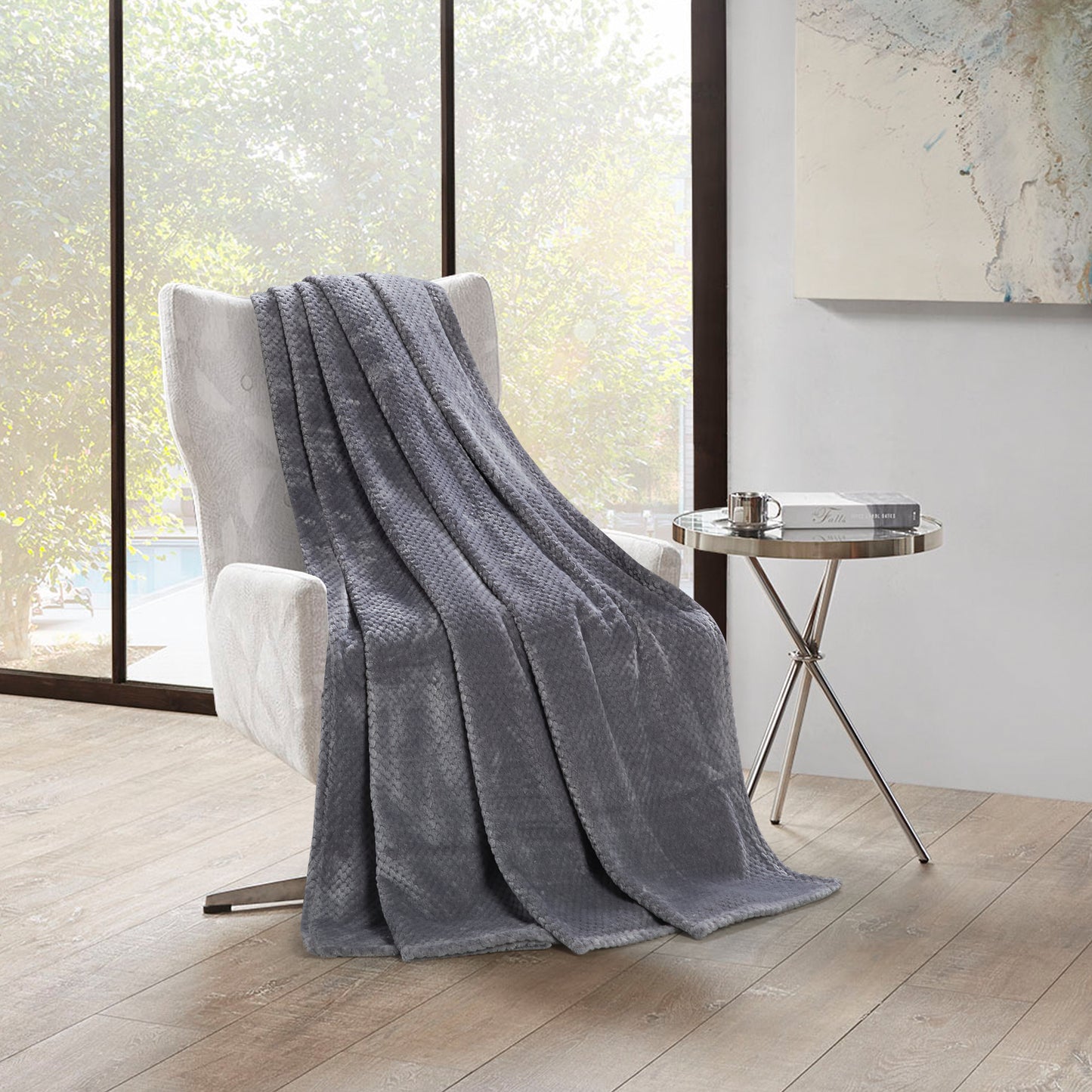 350 Series Classic Textured Blanket - Gray