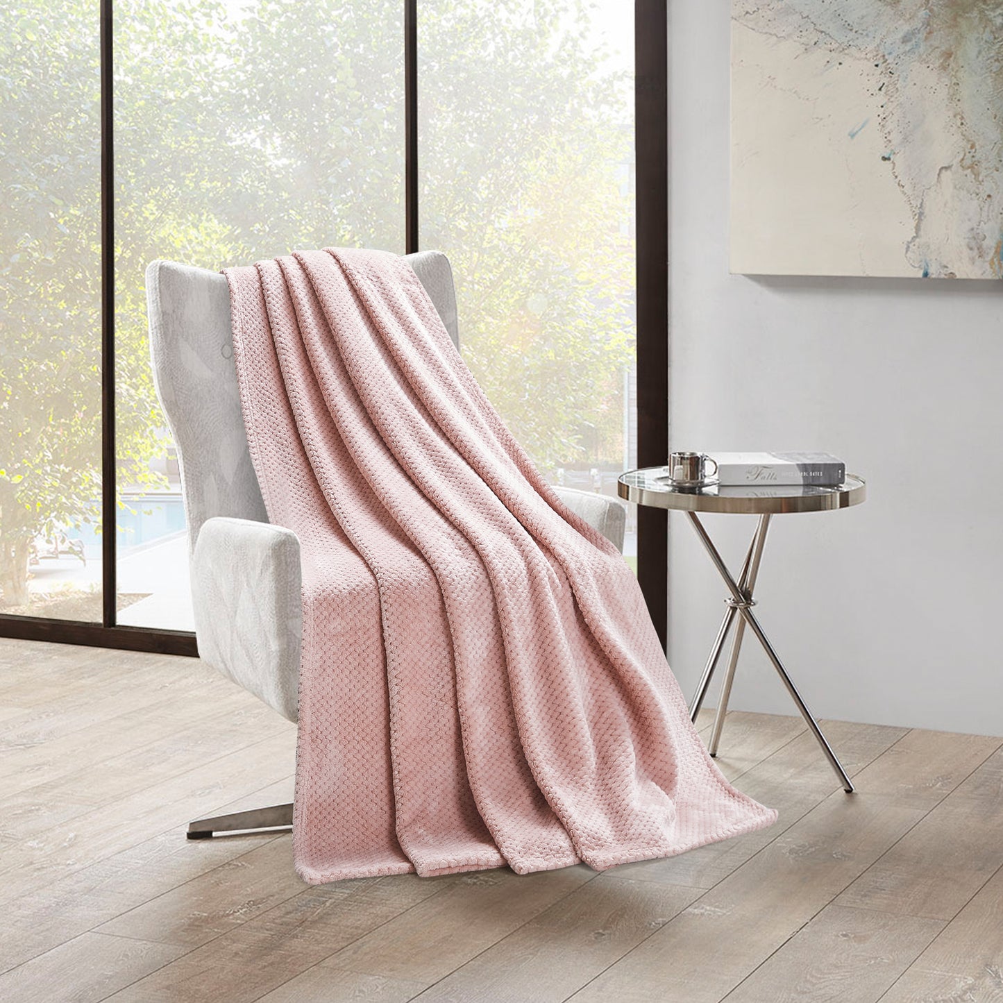 350 Series Classic Textured Blanket - Blush