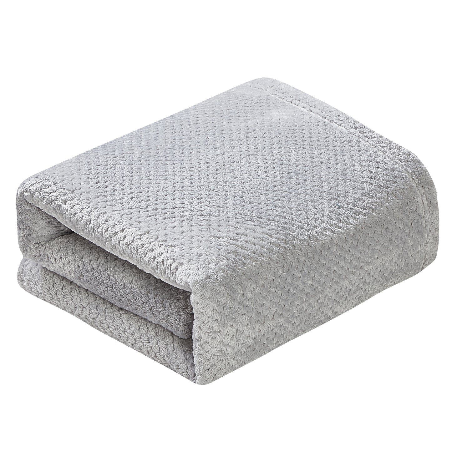 Classic Textured Fleece Blanket - Silver
