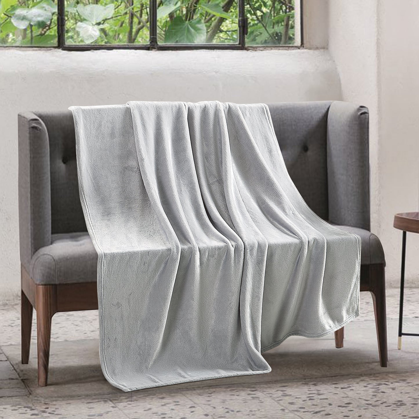 Classic Solid Fleece Blanket - Silver
