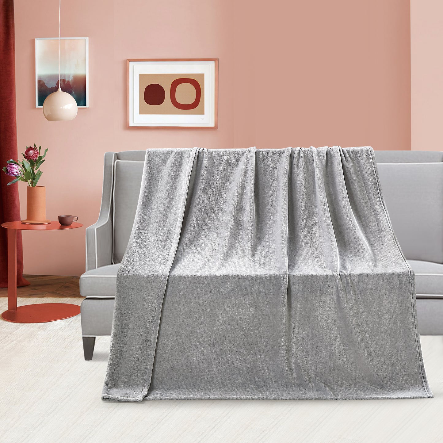Classic Solid Fleece Blanket - Silver