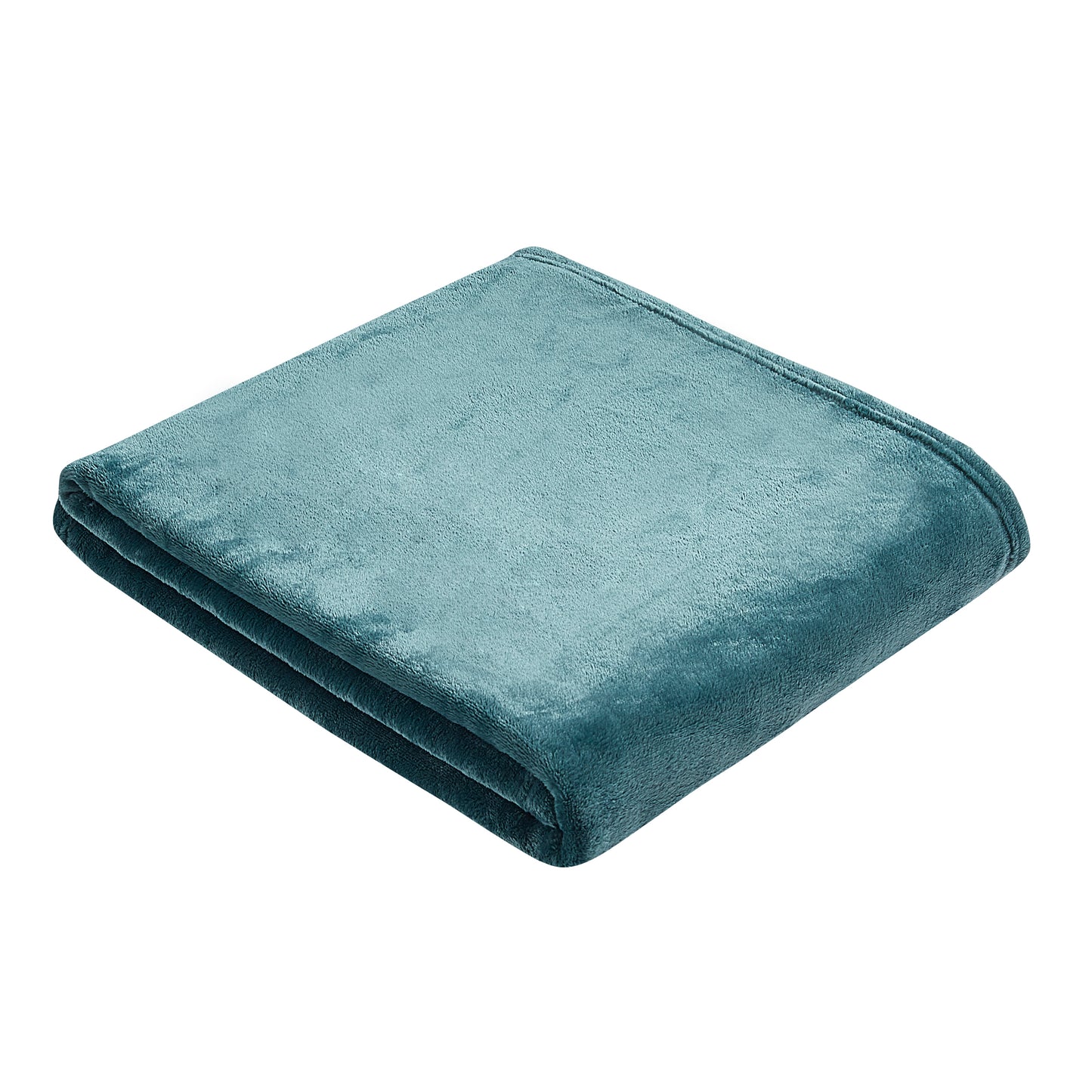 Classic Solid Fleece Throw - Teal
