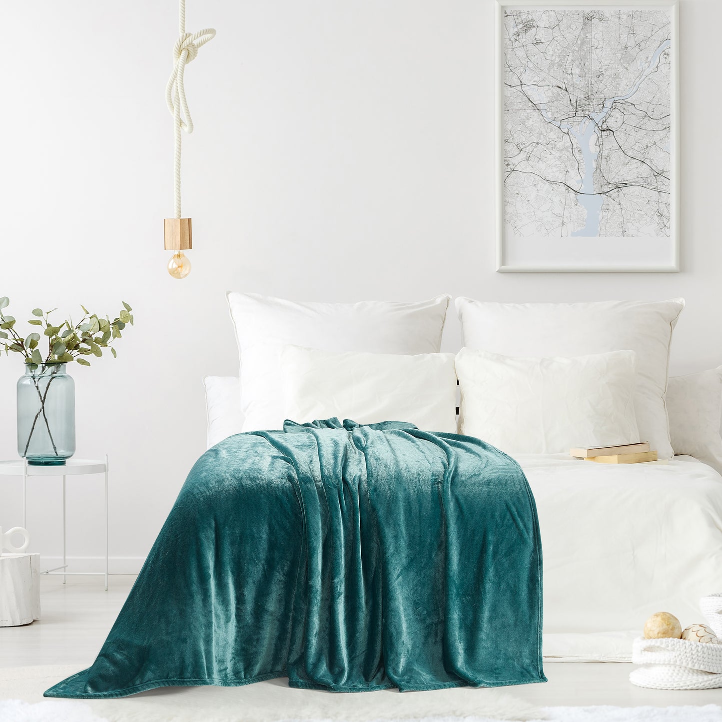 Classic Solid Fleece Blanket - Teal