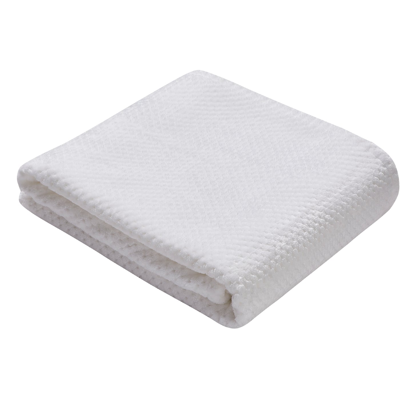 500 Series Classic Textured Oversized Throw - White