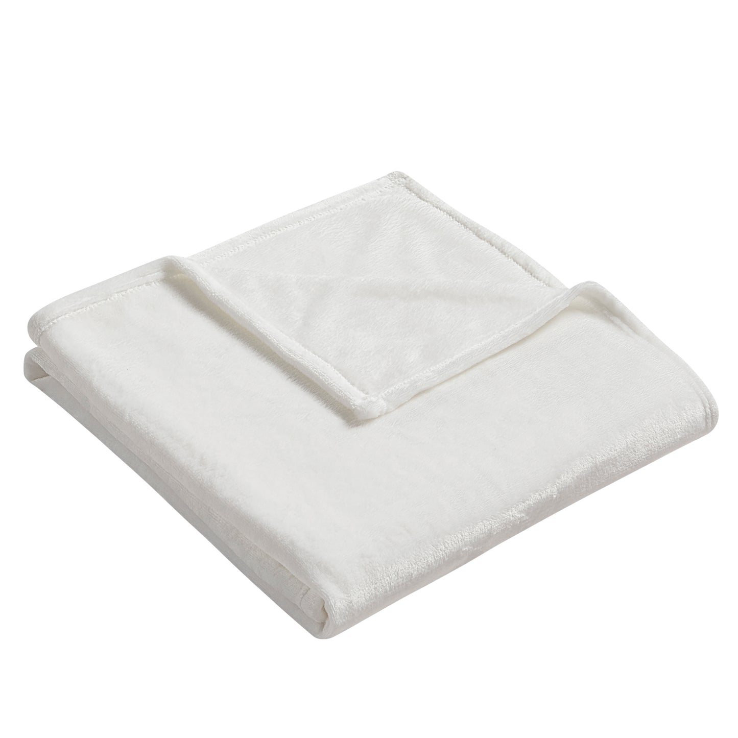 Classic Solid Fleece Throw - White