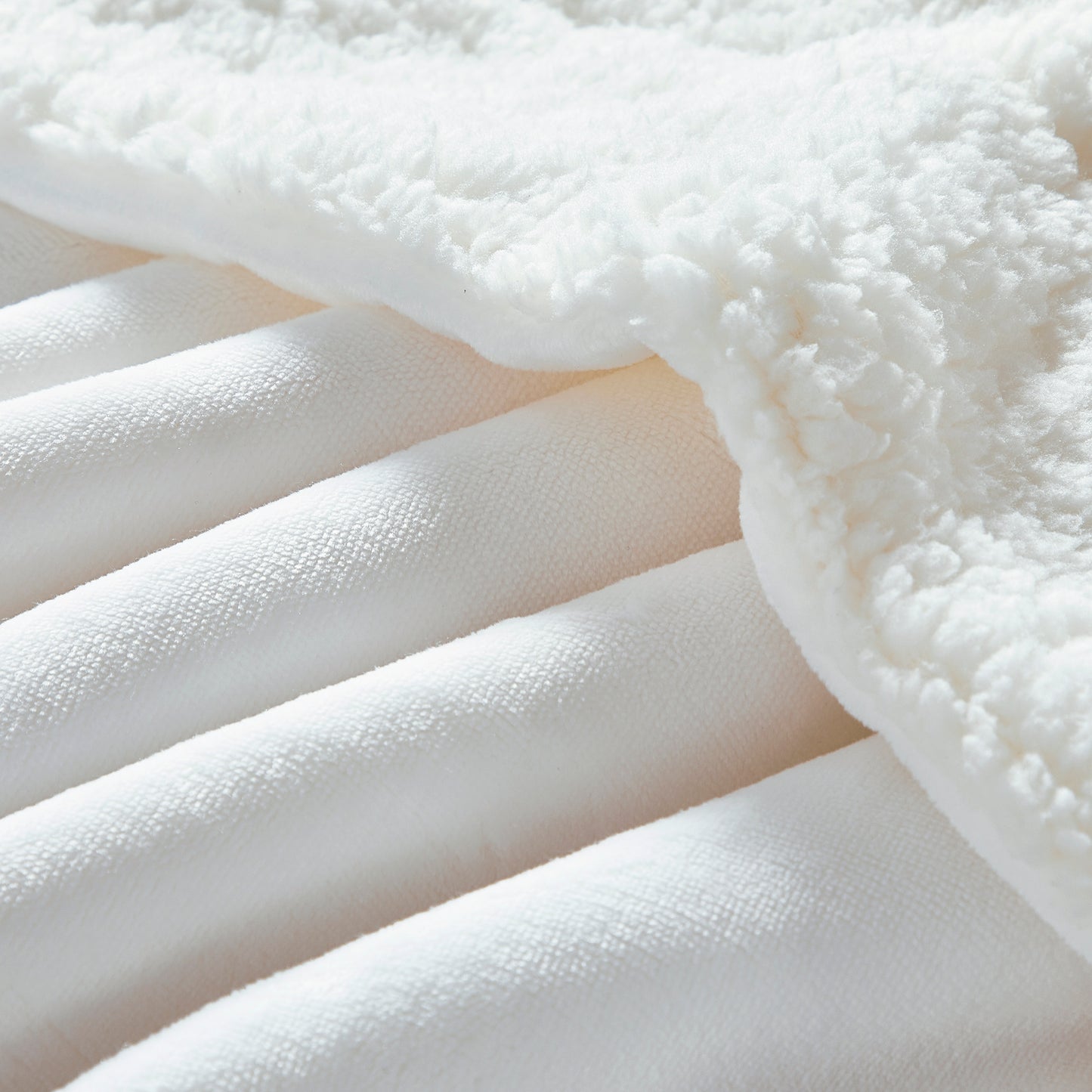 Classic Sherpa Throw - White