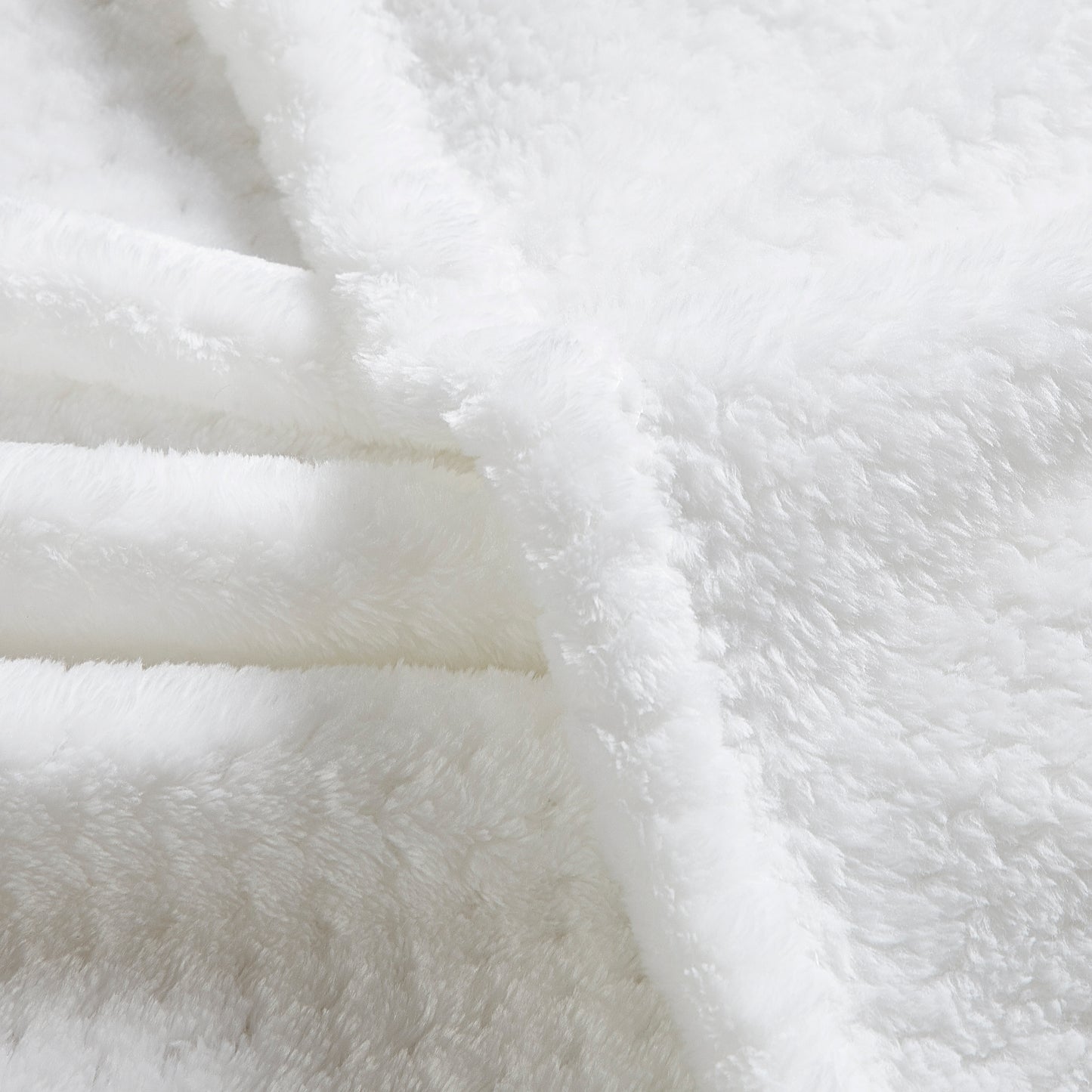 Classic Textured Fleece Blanket - White