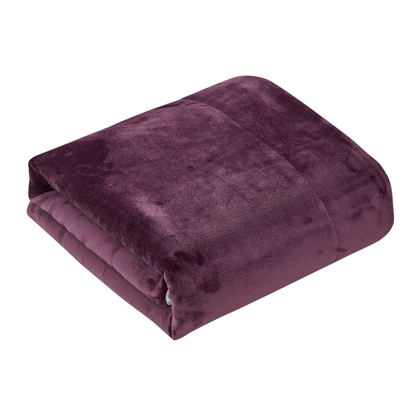 Classic Sherpa Throw - Plum