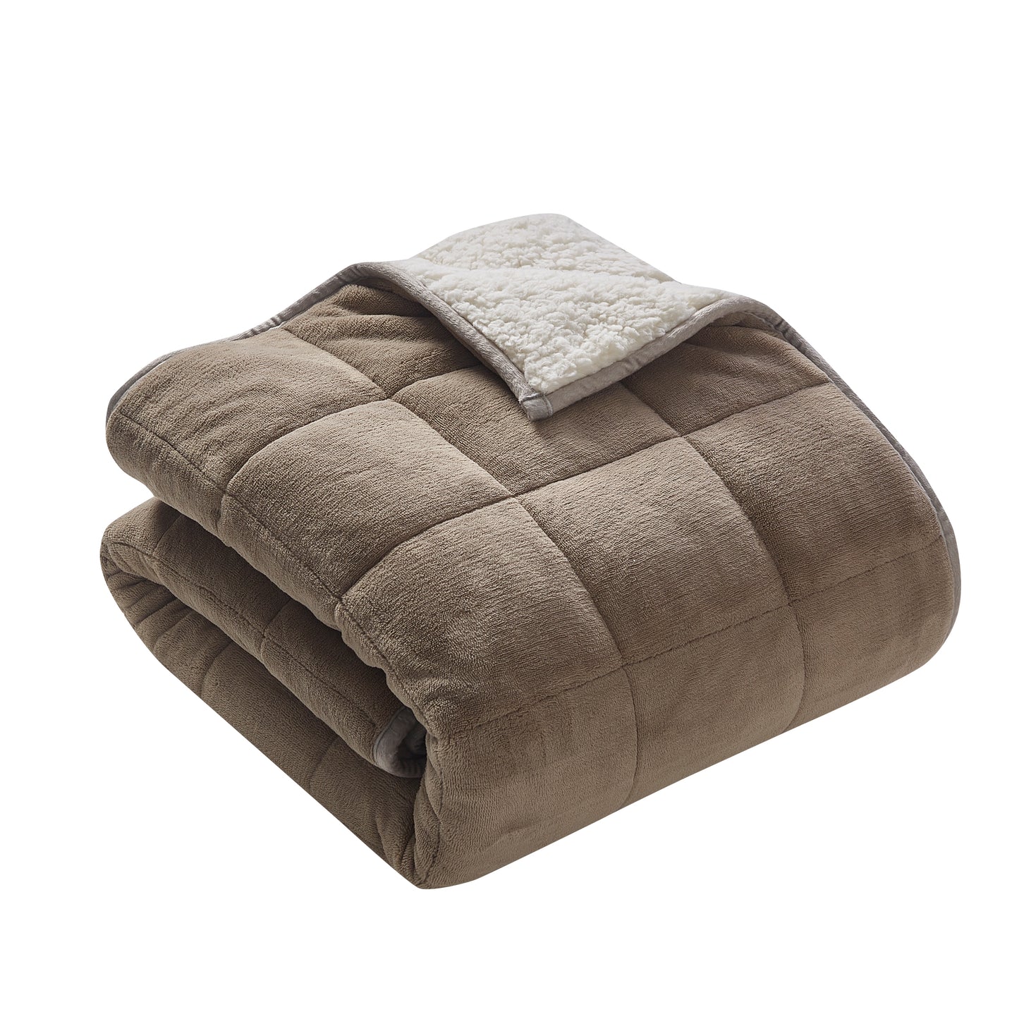 Weighted Blanket with Premium Glass Beads 10lbs - Taupe