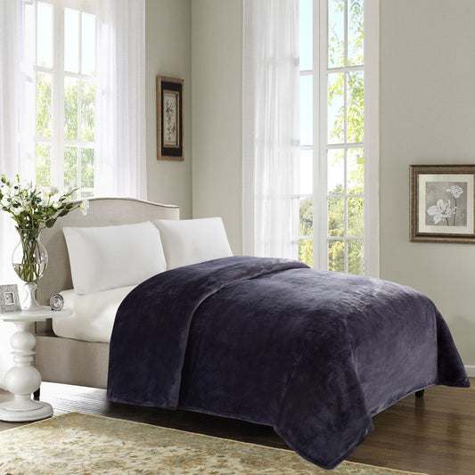 500 Series Solid Ultra Plush Blanket - Midnight
