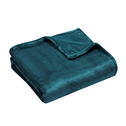 500 Series Heavy Solid Velvet Oversized Throw - Hunter Green