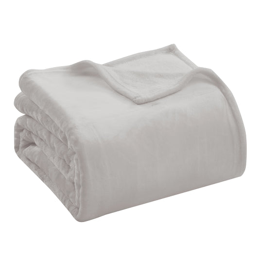 400 Series Solid Plush Blanket - Stone