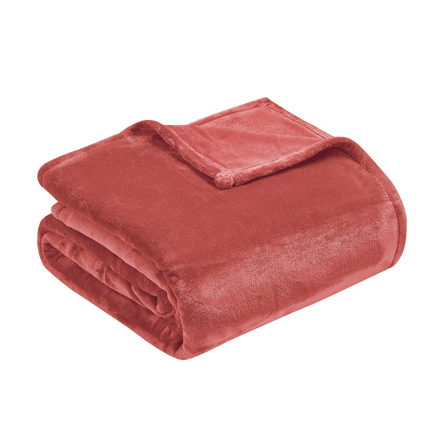 400 Series Solid Plush Blanket - Burnt Russet