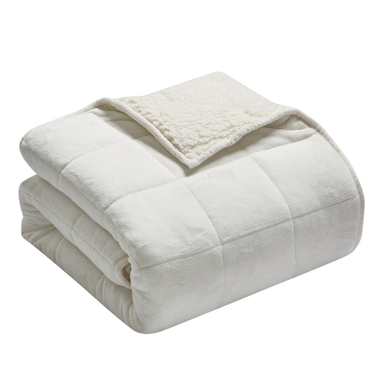 Weighted Blanket with Premium Glass Beads 10lbs - Ivory