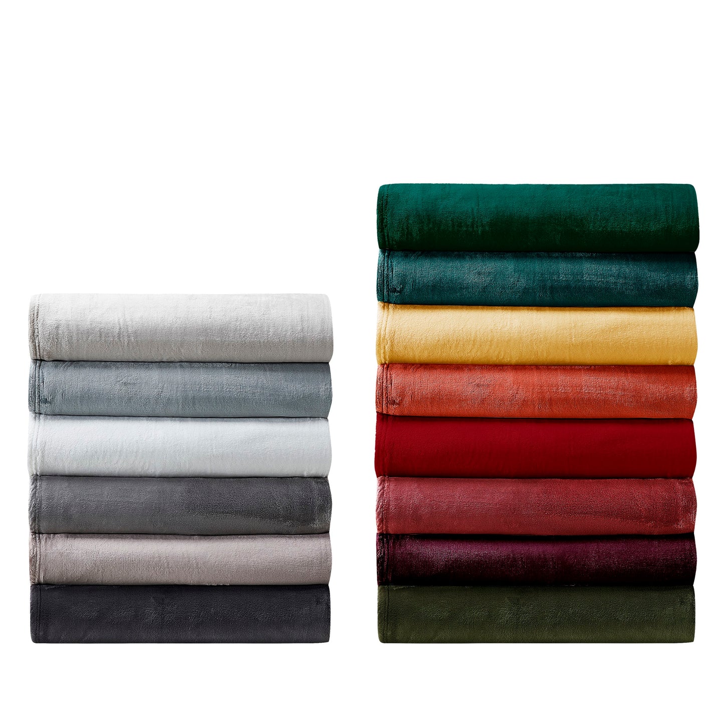 400 Series Solid Plush Blanket - Hunter Green
