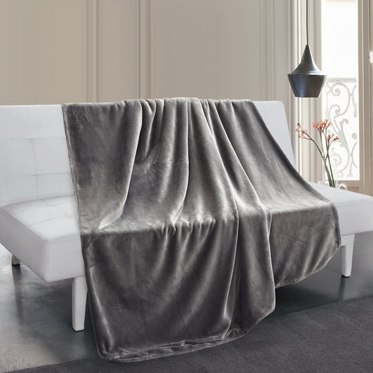 Solid Berber Velvet Oversized Throw - Silver Sage