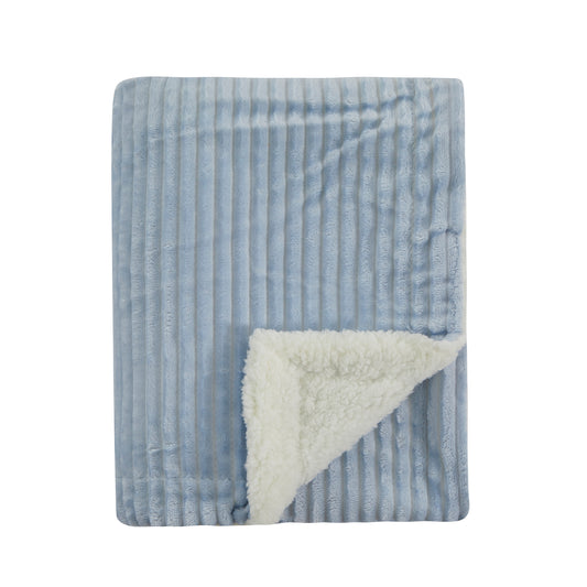 Mon Lapin by Thesis Textured Corduroy Embossed Baby Blanket - Powder