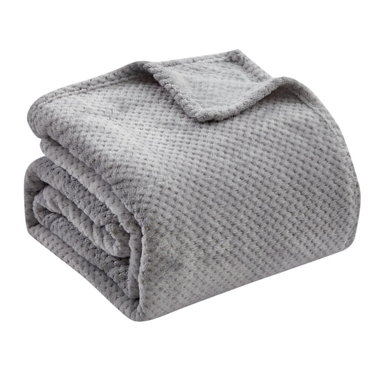 350 Series Classic Textured Blanket - Silver