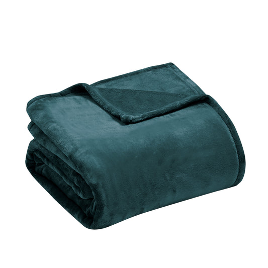 400 Series Solid Plush Blanket - Hunter Green