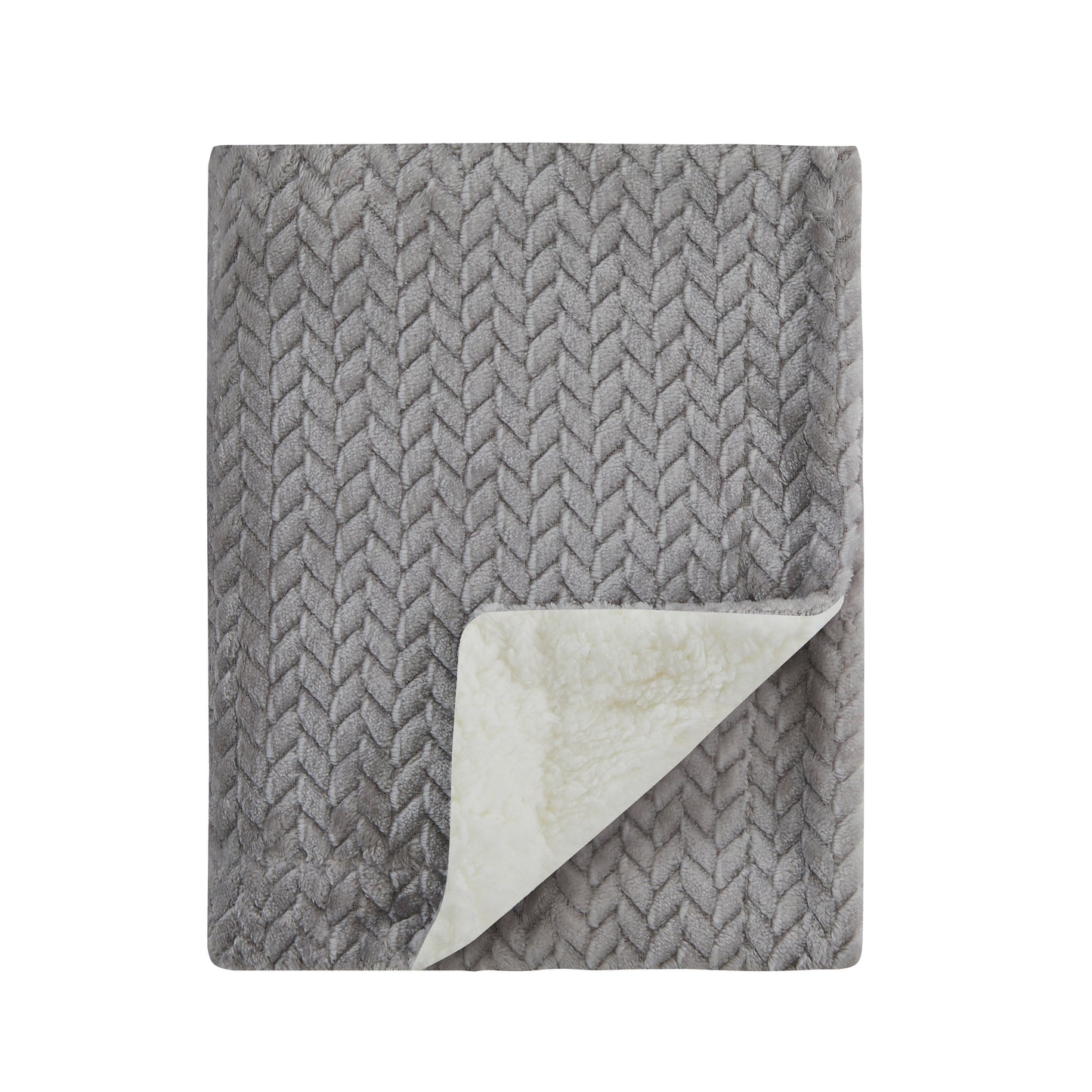 Mon Lapin by Thesis Textured Weave Embossed Baby Blanket - Silver