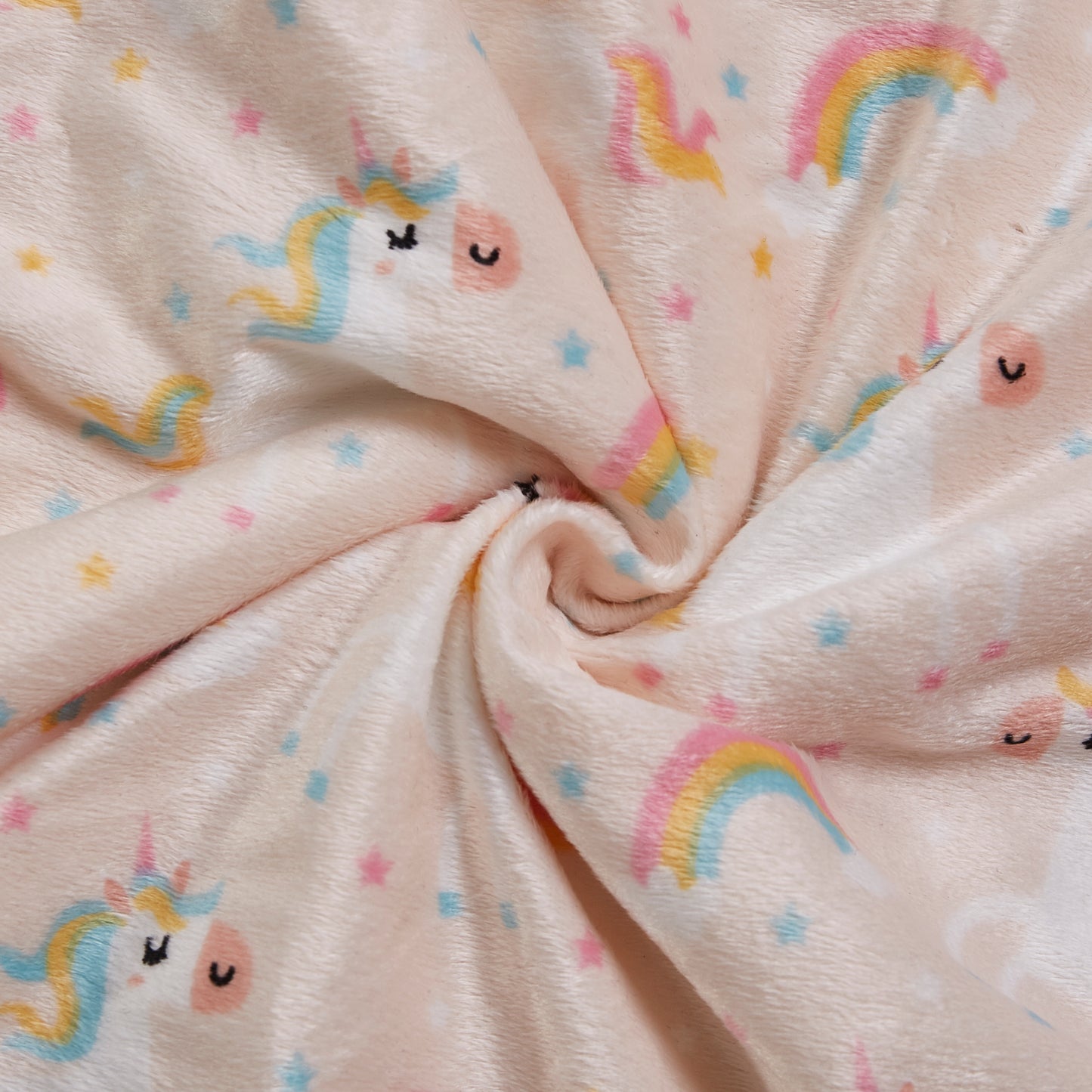 Mon Lapin by Thesis Print Mink Baby Blanket - Rainbow
