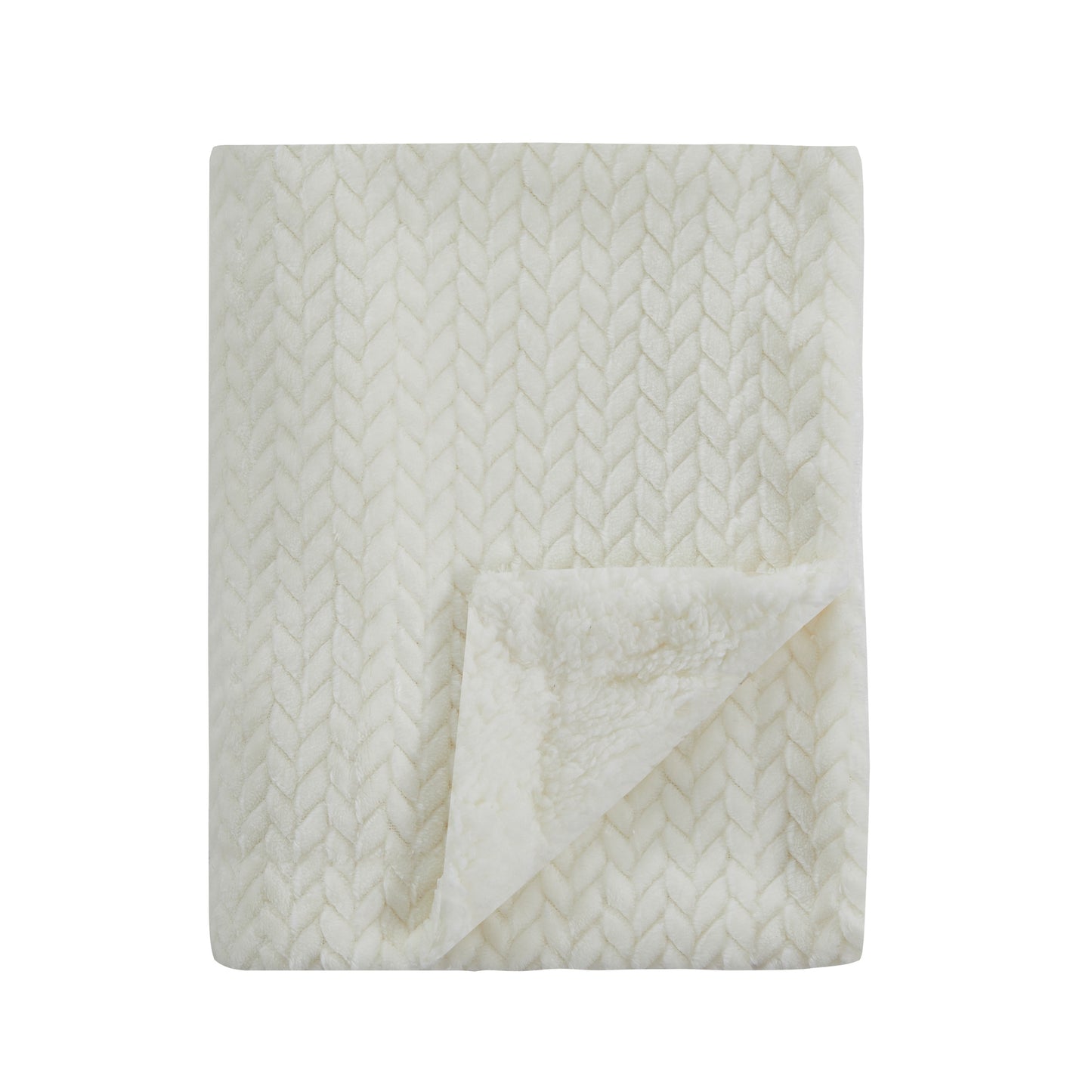 Mon Lapin by Thesis Textured Weave Embossed Baby Blanket - Ivory