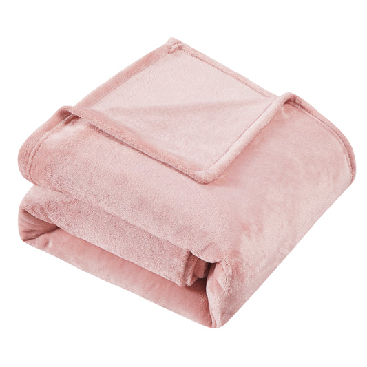 Classic Solid Fleece Blanket - Blush