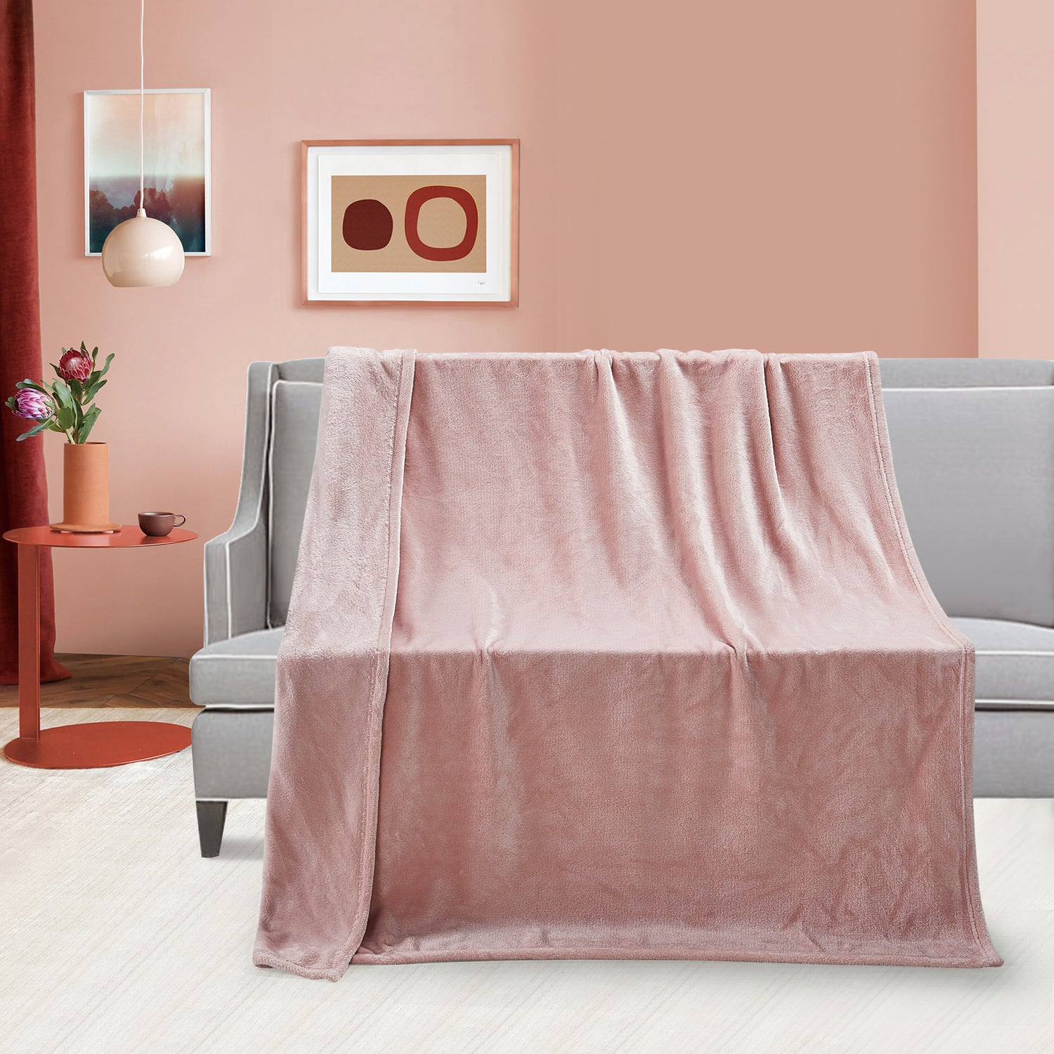 Blush sales fleece throw