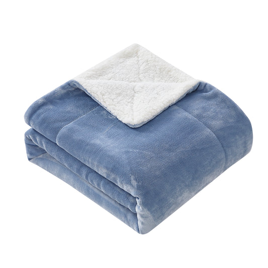 Classic Sherpa Throw - Chambray