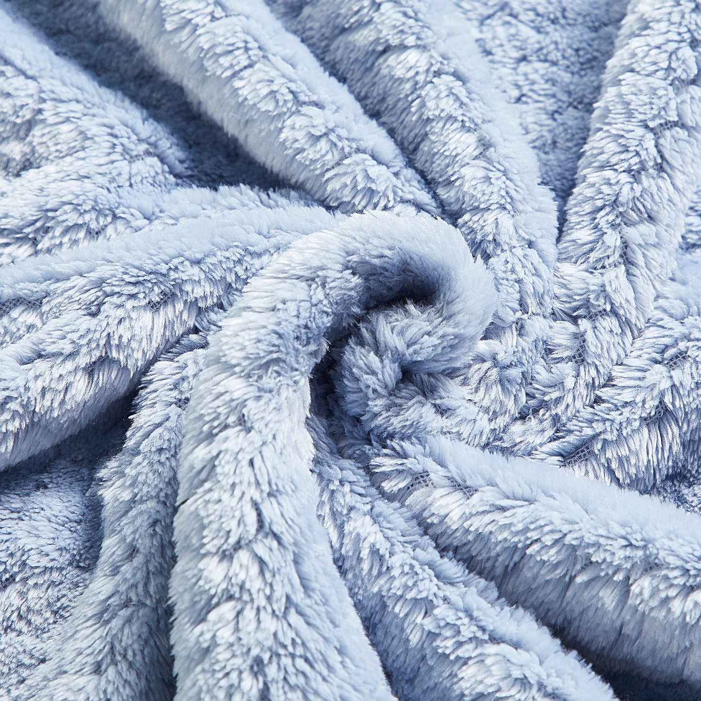 Classic Textured Fleece Throw - Chambray