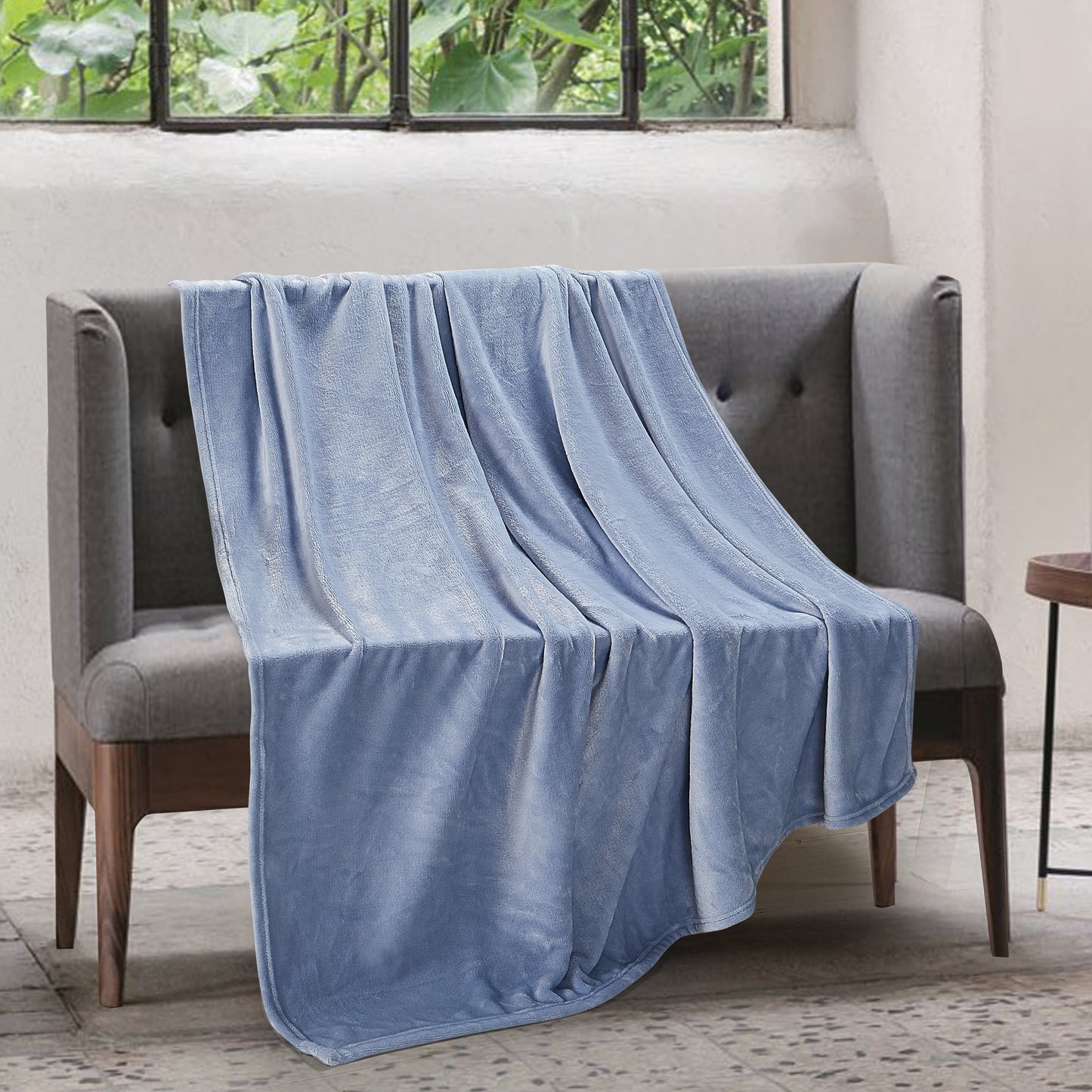 Classic Solid Fleece Blanket - Chambray