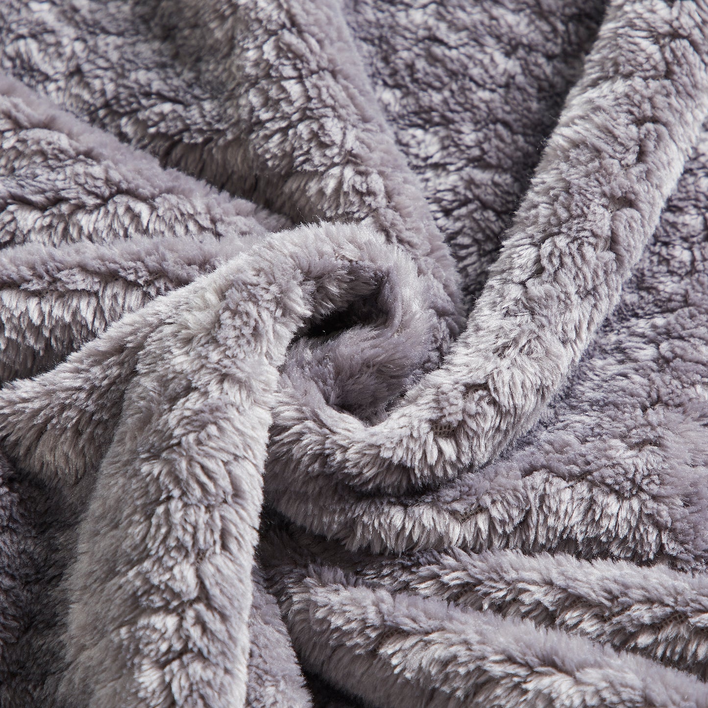 Classic Textured Fleece Blanket - Charcoal