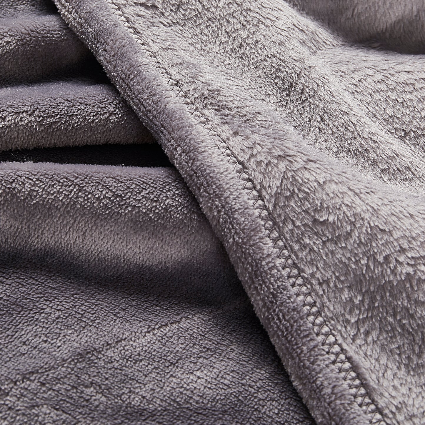 Classic Solid Fleece Throw - Charcoal
