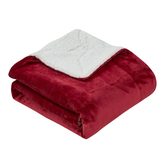 Classic Sherpa Throw - Merlot