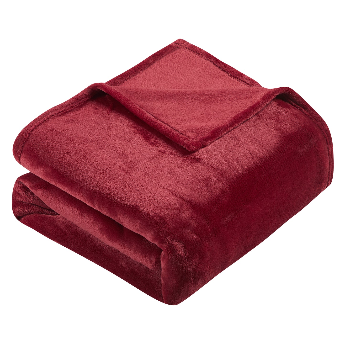 Classic Solid Fleece Blanket - Merlot