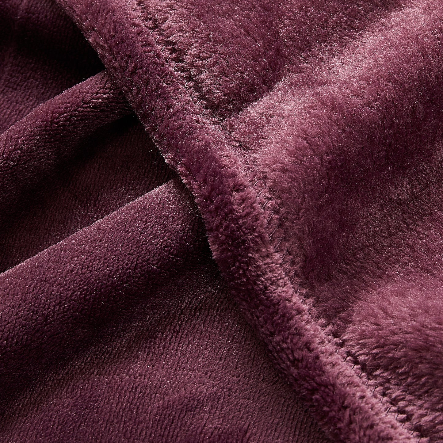 Classic Solid Fleece Blanket - Plum