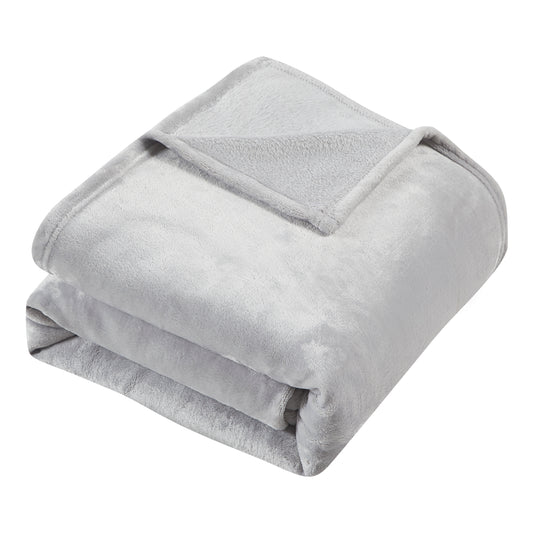 Classic Solid Fleece Blanket - Silver